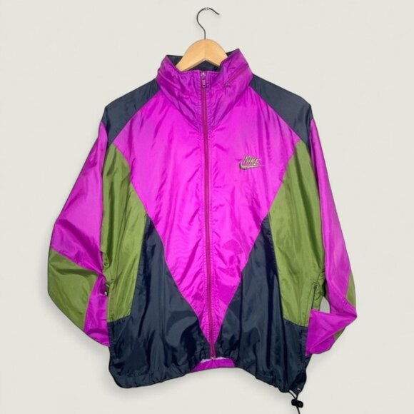 Nike Jackets & Blazers - Vintage Nike 1980’s Colourblock Windbreaker with Hood